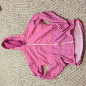Worn Columbia girls fleece hooded jacket